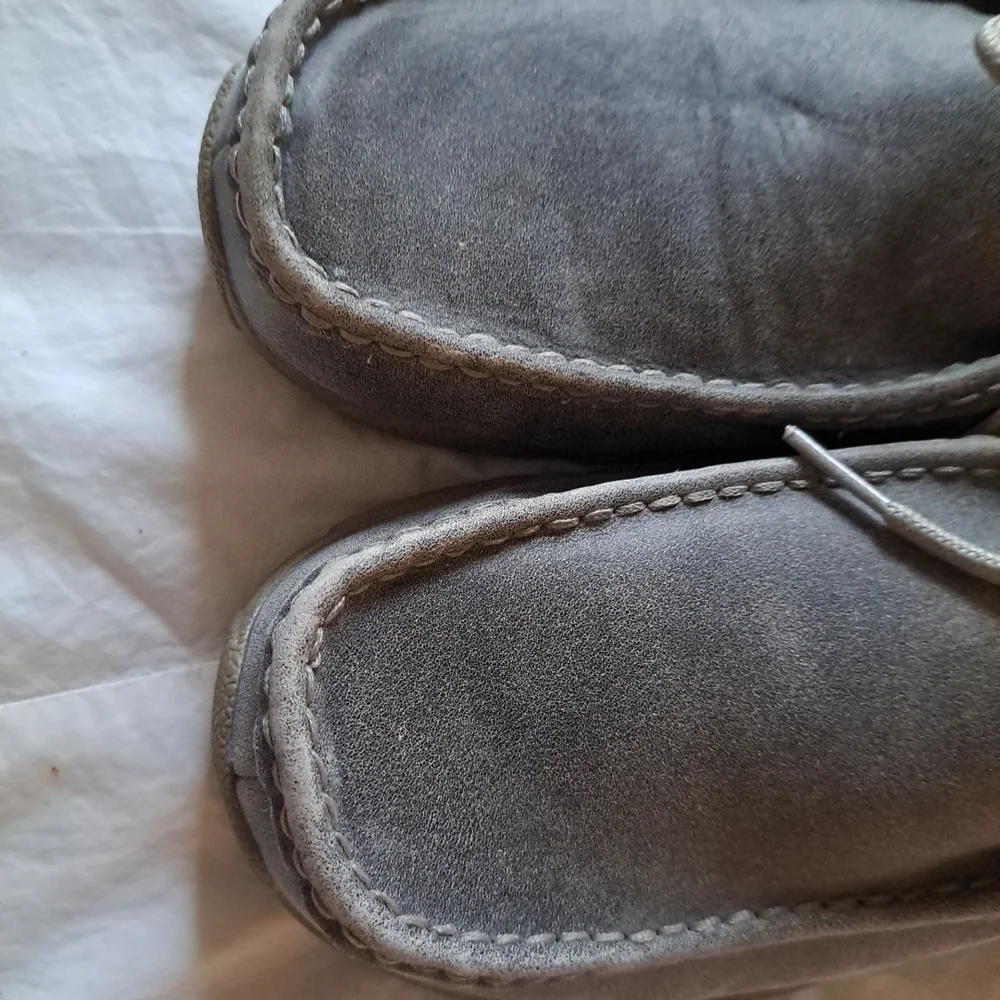 Twisted X Men's LaceUp Round Toe Driving Moc Grey 8.5 Likenew Condition
